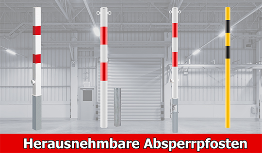 Herausnehmbare Absperrpfosten